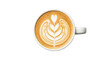 © Ari - Isolated top-down view of a cappuccino with tulip latte art design floating in the cup drink