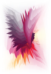 A close-up of a soft pink feather plume with an abstract background
