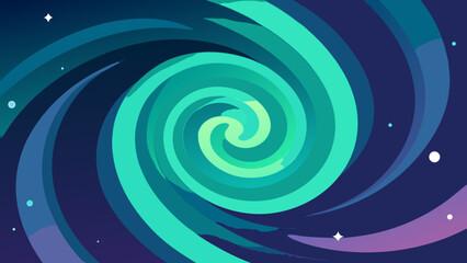 Abstract blue spiral vortex with a swirling light design and dynamic wave pattern
