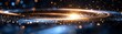 © Yuliia - Glowing spiral light trail with golden particles and bokeh effects against dark background creates dynamic motion and energy for technology designs.