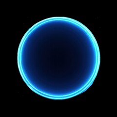 Wall Mural - A dark night sky surrounds a glowing blue Earth sphere with a contrasting shadow, illustrating the planet's place in the universe.