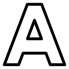 Outline style text design for clean and modern graphic applications and digital interfaces