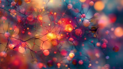 Wall Mural - Stunning abstract background showcasing vibrant colors and intricate patterns. This mesmerizing design evokes a sense of wonder and creativity. Generative AI.