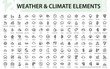 © artnazu - Weather climate Elements Professional Line Icon Set. Modern minimal vector pack featuring premium climate, forecast, storm, and seasonal atmospheric outline illustrations.