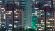 Residential apartment modern housing at dusk - A housing complex near Konutkent Station - Ankara , Turkey