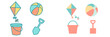 © Alan - Fun summer activities with colorful beach toys and kites suitable for kids and outdoor play