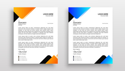  Professional corporate company business letterhead template design