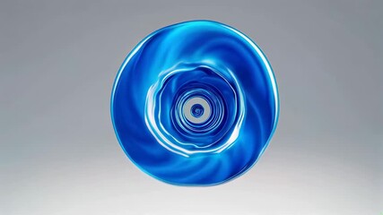 Wall Mural - Blue Liquid Vortex Material Blue Water Drop Vortex