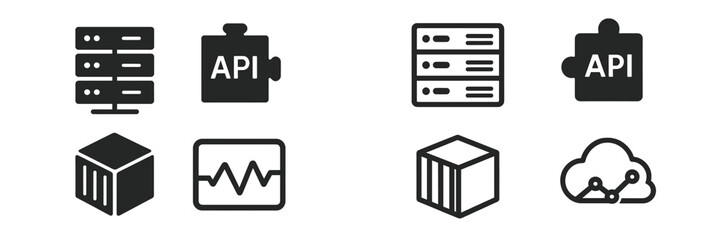 Wall Mural - Understanding the components of API integration and cloud-based data storage systems in modern technology