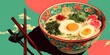 © Ivan - Ramen noodle soup bowl pop art illustration
