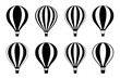 © Vector_Art - silhouette of  hot air balloons with  striped pattern