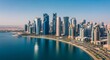 © Dian - Stunning Doha Skyline Coastal Cityscape View.