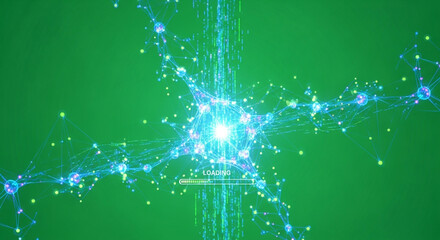 Watch your innovative technology loading with this vibrant green data network for a modern update now