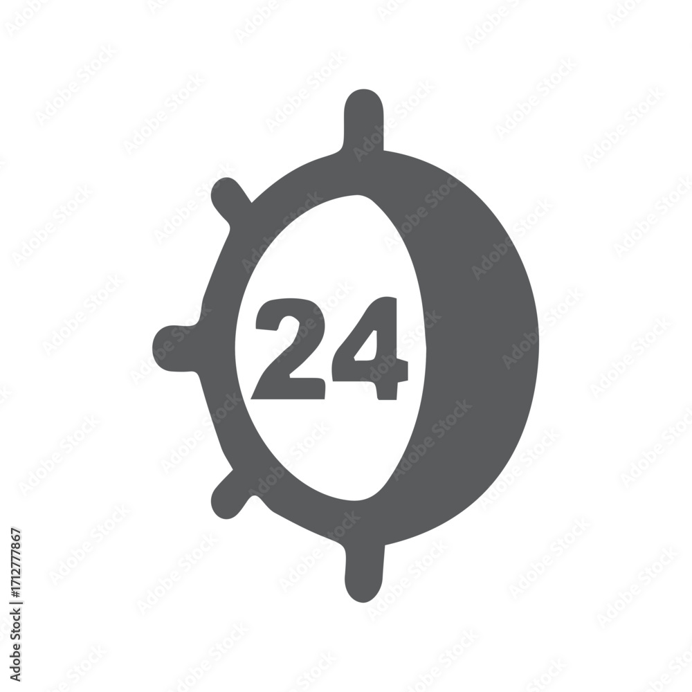 Service Hour Symbol Iconic 24-Hour Service Symbol A Comprehensive Visual Representation of ...