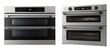 © Atick Tajwar Khan - double oven with a digital display made of stainless steel material, against a white background.