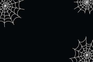 spider web on black background