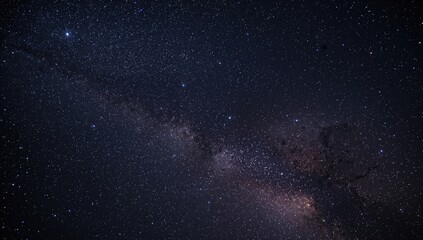 Wall Mural - Photo of a starry night sky featuring the Milky Way and numerous bright, beautiful stars