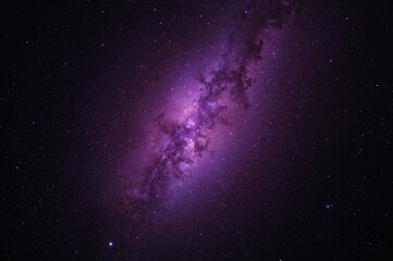 Wall Mural - Violet cosmic expanse filled with stars and galaxies, presenting a stunning universe on a dark background.