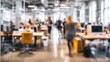 © Johannes - blurred background of an office interior with business people working together creating a dynamic and busy atmosphere