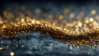 Wall Mural - Background of bokeh light and abstract gold glitter