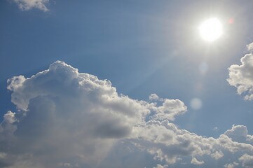 Wall Mural - The vast sky shines brightly with stunning clouds