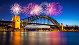New Year’s Eve Australia Sydney Harbour Bridge with fireworks