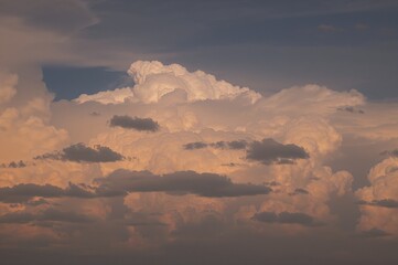 Wall Mural - the sky is covered with light and dark clouds
