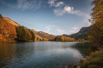 Wall Mural - Fall Mountain Landscape with Colorful Foliage