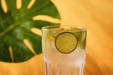 Wall Mural - Infused water featuring cucumber and lime for cleansing