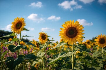 Wall Mural - Gorgeous field of sunflowers