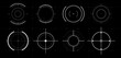 © Khalim Taufiqi - HUD target or aim pointers white . Vector illustration