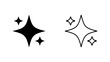 © Al - Simple black and white sparkle star icon set.