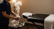 © budi - Preparing revitalizing hot towel treatment for holistic well-being in spa environment