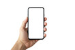 © PNG Stock - Hand Holding Smartphone with Blank Screen isolated on transparent cutout background, cut out, png