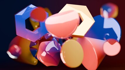 Wall Mural - Abstract geometric shapes ideal for web backgrounds, marketing designs, and art projects requiring a modern and vibrant aesthetic. Suitable for digital art creations and website backgrounds.