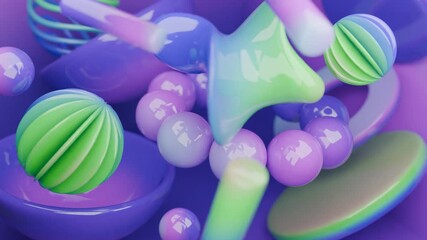 Wall Mural - Abstract shapes in shades of purple, perfect for modern backgrounds, digital designs, and artistic projects with a vibrant color palette.