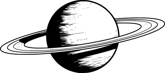 Vector illustration of the planet Saturn
