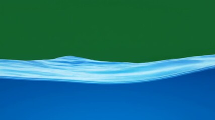 Water surface over a solid green background