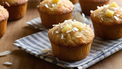 Wall Mural - batch of coconut pineapple muffins