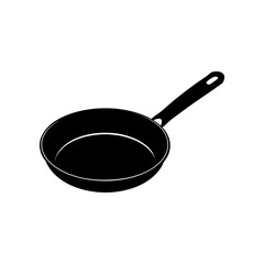 Illustration of a simple frying pan object on transparent background