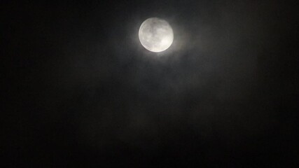 Wall Mural - full moon and clouds at night