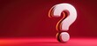 © Bahtiar - A three-dimensional white question mark, slightly layered, sits on a red background; it is subtly lit from above