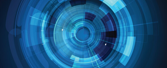 Abstract circuit technology and science background with geometric elements