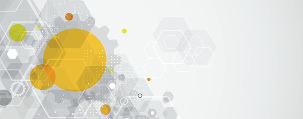 Abstract circuit technology and science background with geometric elements