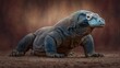 © creative - Komodo dragon standing on ground watching surrounding area