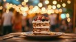 © Beer AI - Delicious Layered Berry Cake Dessert with Bokeh Lights