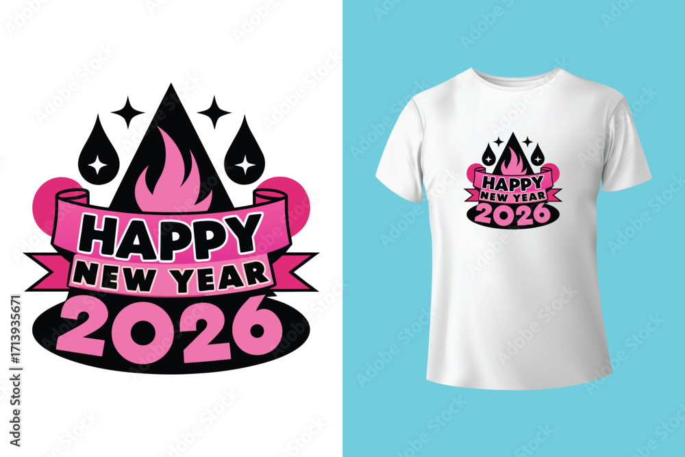 Cheers to the new year 2026, Happy new year 2026 t shirt design ...