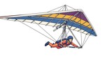 Hang Gliding Adventure: A Colorful Flight Through the Sky.