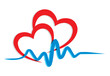 © Adit - heart Logo with the cardiogram.