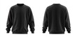 © Money - Front and back view of a black crew neck sweatshirt